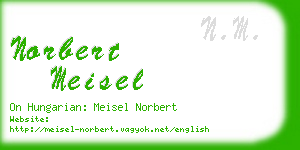 norbert meisel business card